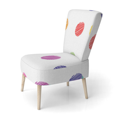 Chaise d'appoint rembourrée multicolore