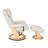Beaucet 31.5" Wide Genuine Leather Swivel Recliner with Ottoman-1632347286
