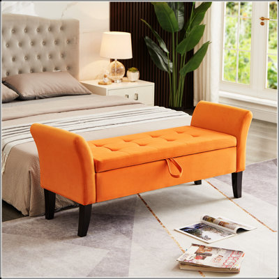 Bed Bench with Storage Velvet