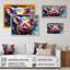 «Colorful Pig Portait», reproduction d'art sur toile cochon-865742481-865742508