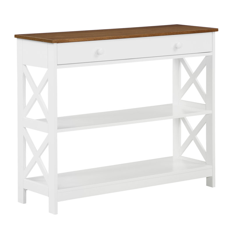 Aafko 39.5" Console Table, Driftwood, 31.5" H x 39.5" W x 12" D