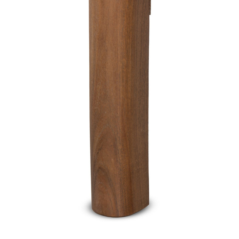 Reza Solid Wood Executive Desk, Smoked Honey