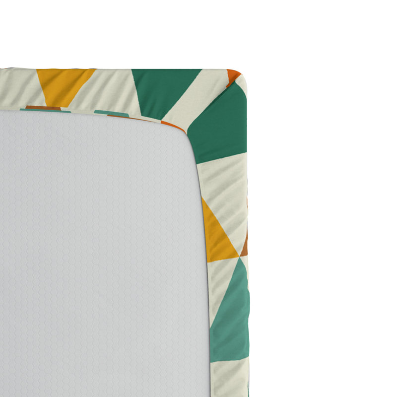 Microfiber Geometric Fitted Sheet, Full Fitted Sheet