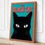 The Black Cat Retro - Wrapped Canvas-2133066817-2133067709
