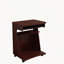 Chariot utilitaire Chariot à micro-ondes Chariot de cuisine Chariot d'ordinateur une tablette coulissante deux tablettes coins arrondis mobiles sur roulettes couleur acajou-45487138