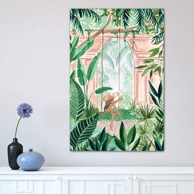 Swinging In The Jungle by Sabina Fenn - Wrapped Canvas Print