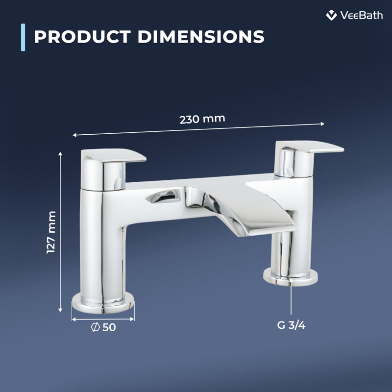 VeeBath Carter Deck Mounted Bath Filler Tap