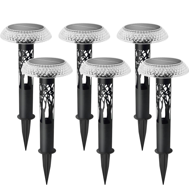 6 -pack 3000k Solar Led Outdoor Landscape Lighting For Path Walkway Driveway Sidewalk Patio Lawn Yard Garden Decor