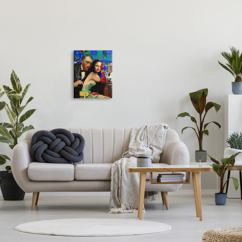 Impression sur toile Trinx Van Gogh et Mona Lisa par Barry Kite, H 20 po x l 16 po x P 1,5 po