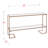 Narrow Console Table, Gold With Mirror-194776115