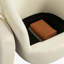 Fauteuil demi-tonneau rembourré pivotant avec rangement-1975871541