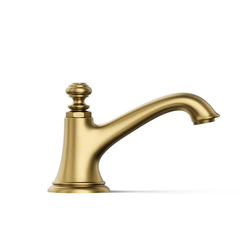 Artifacts Bathroom Sink Spout with Bell Design, Vibrant Brushed Moderne Brass