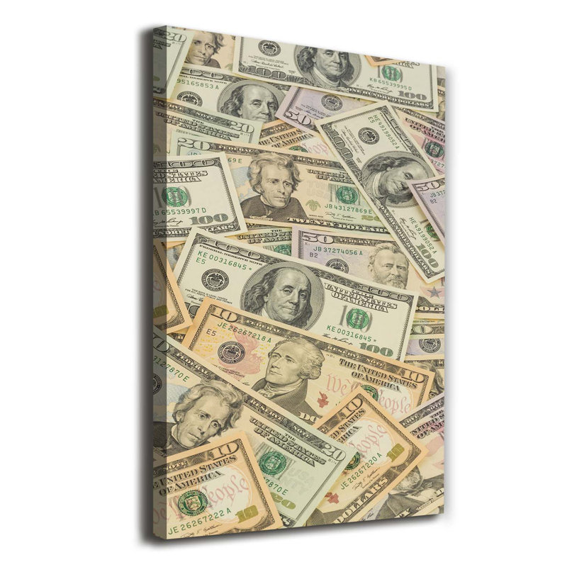 Dollar Banknotes - Wrapped Canvas Print