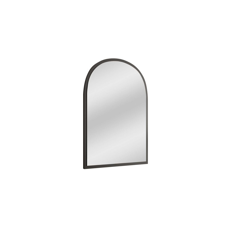 100% MDF Ecological Flotal-E Mirror Arched Mirror, Black