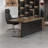 Walnut Rectangular Solid Wood Writing desk-1404834540