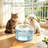 Pet Water Fountain, 2.2L Ceramic Automatic Pet Drinking Fountain with 4-Layer Filtration System, Low Noise Water Pump, Dishwasher Safe Pet Fountain for Cats and Small Dogs