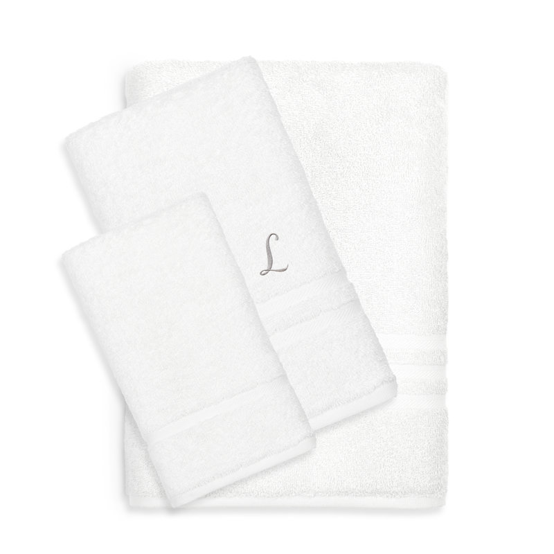 Ensemble de serviettes en coton 1 pièce Denzi, L, Blanc