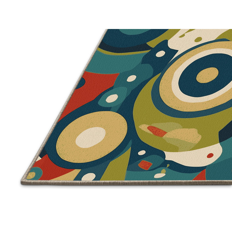 Retro Swing Rug, Rectangle 2' x 3'
