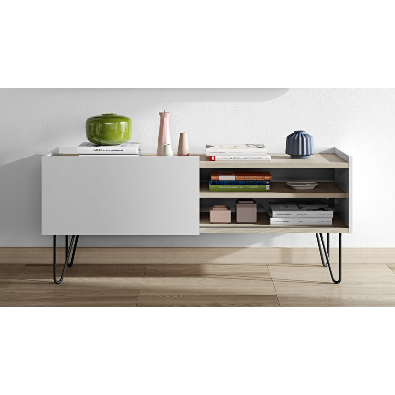 Tynan TV Stand for TVs up to 60", Oak / White