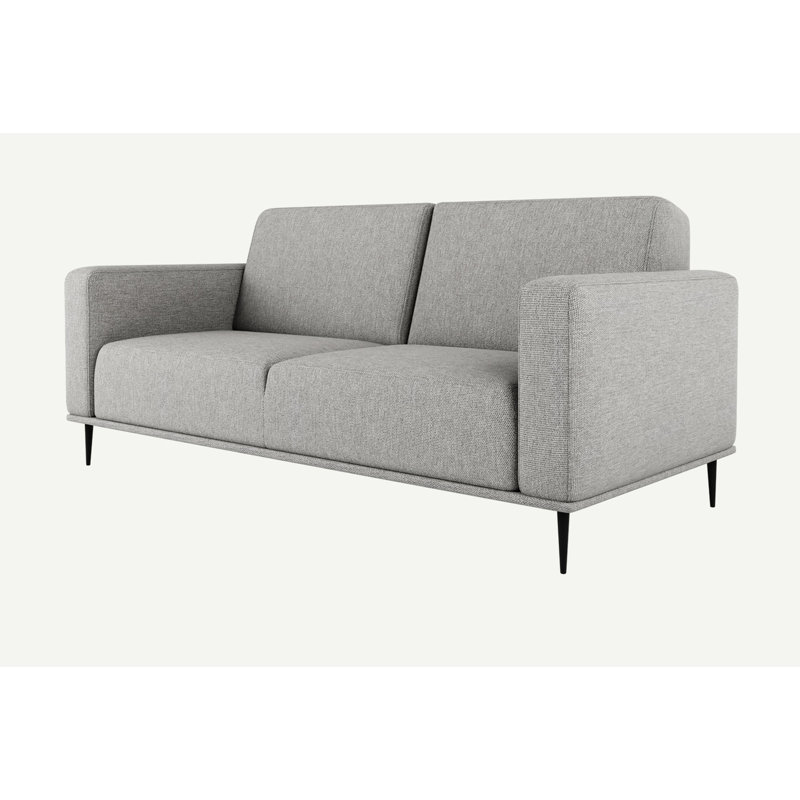 Daglas Modern Sofa, 3, Grey, 77cm H x 180cm W x 90cm D
