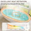 Baignoire de trempage autoportante ovale blanche à surface solide avec drain 70,87 "avec drain