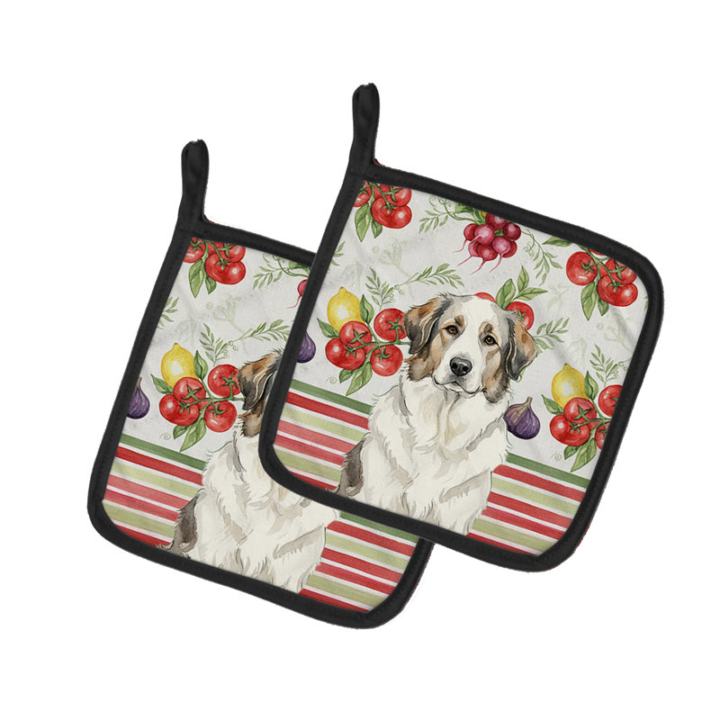 Paire de porte-casseroles Badger Great, Blanc / Gris