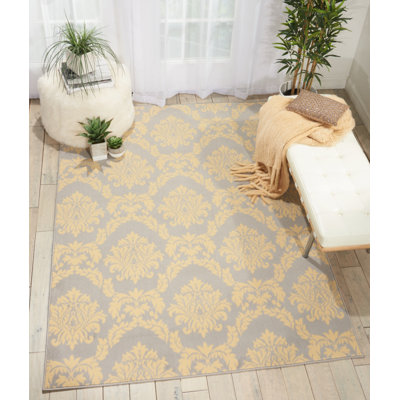 Tapis damassé gris Florissant