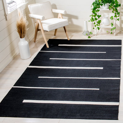 Striped Cotton Hand Woven Area Rug