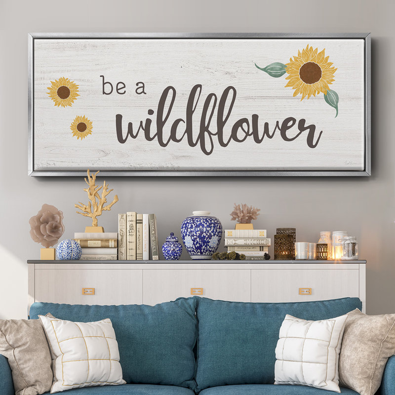 Be a Wildflower - Toile encadrée, H 12 po x l 30 po