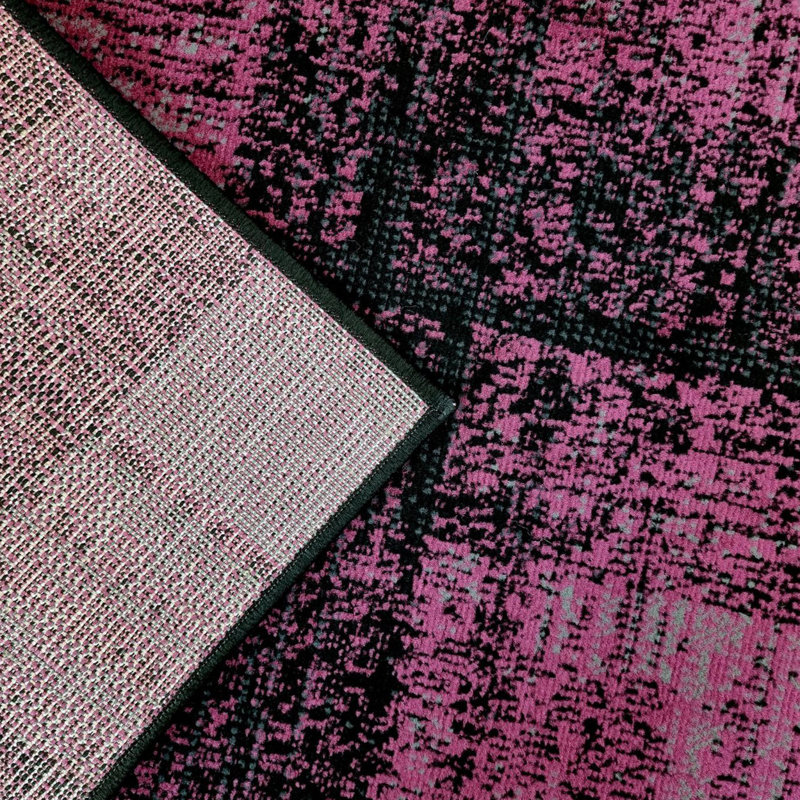 Aayusha Violet/Black Rug, Rectangle 200 x 290cm