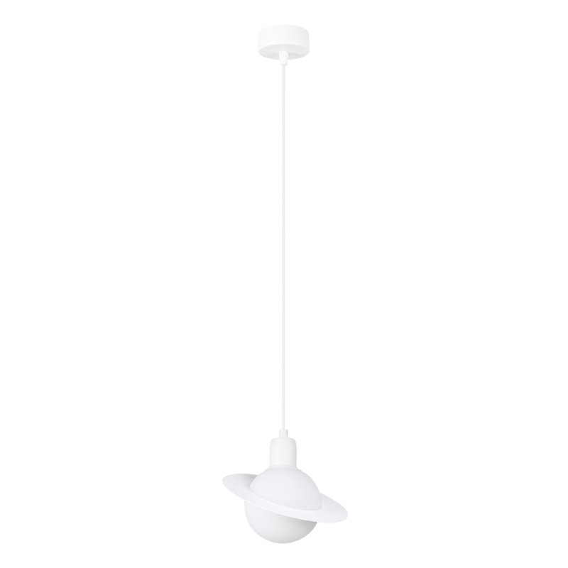 Berthina 1 - Light Stainless Steel Pendant, White