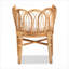 Chaise de salle à manger à siège simple en rotin naturel moderne et blanc doux