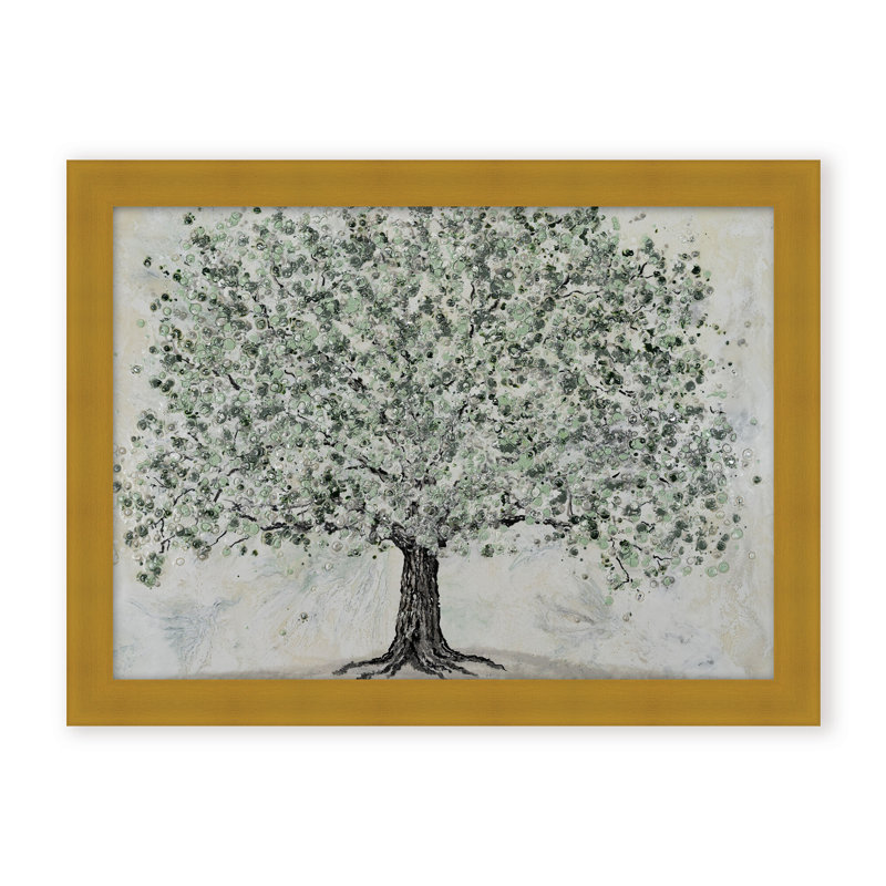 Nature Inspired "Radiant Renewal" Canvas Wall Art By , 12" H x 16" W, Framed Matted Print, Beige