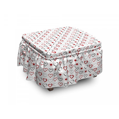 Box Cushion Ottoman Slipcover