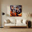 Halloween d'Halloween des années 1950 pin-up d'Halloween filles, art mural en métal brun-886708411