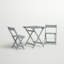 Ensemble bistro d'extérieur carré en bois d'acacia massif 26 po Hagler-824614062
