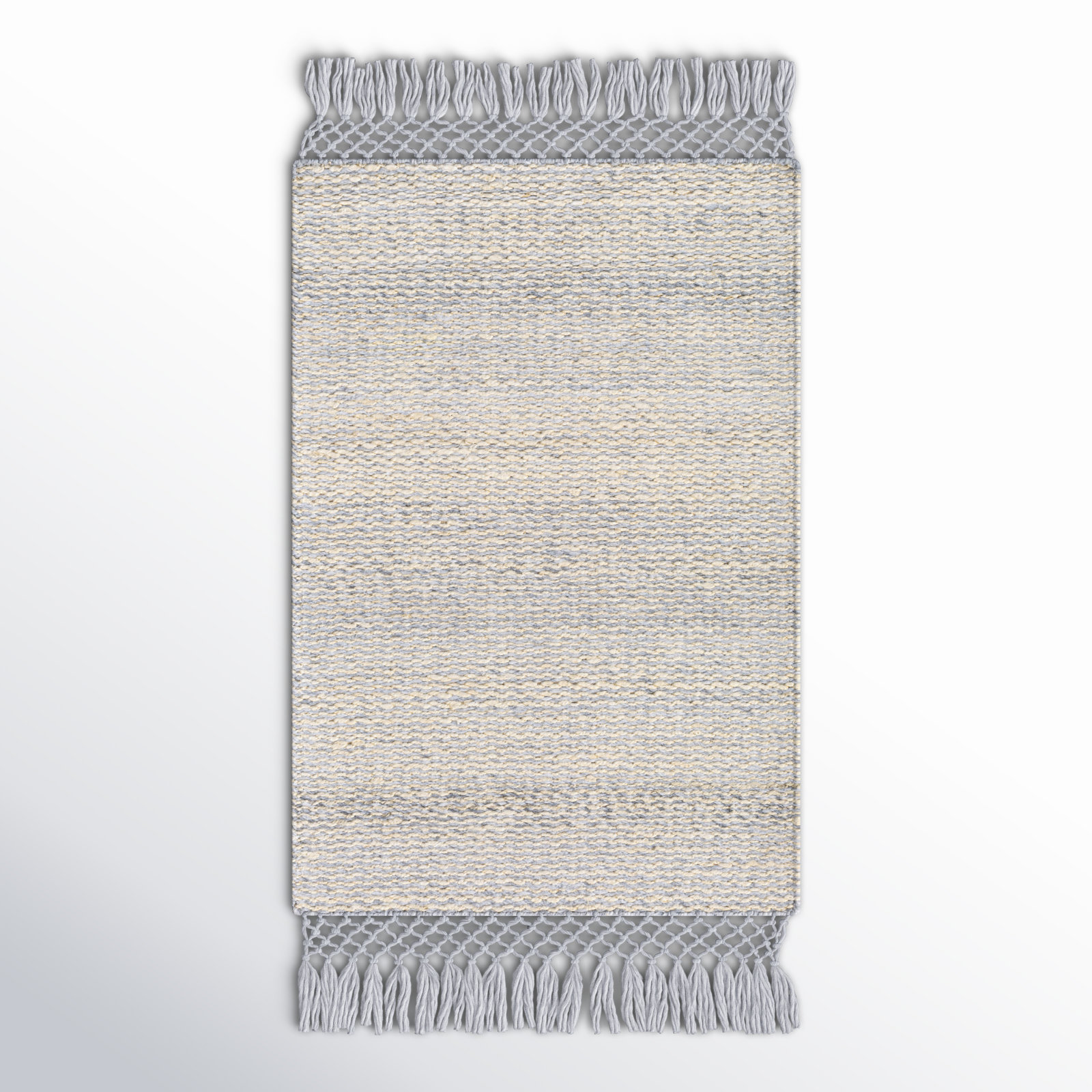 Blume Slate Pale Blue Hand-Woven Jute Rug, Rectangle 2' x 3'