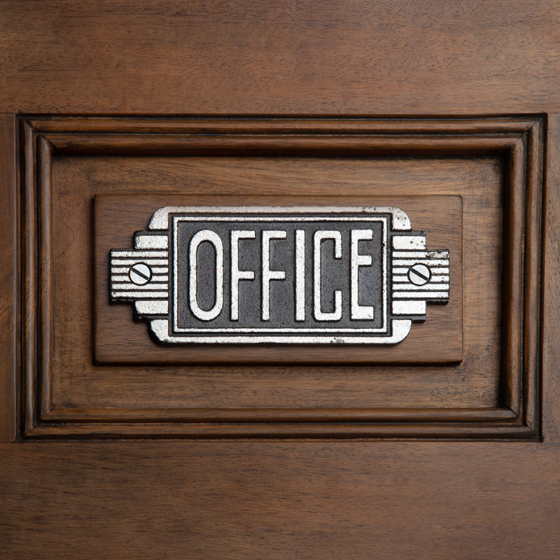 Streamlined Art Deco Office Room Door Sign