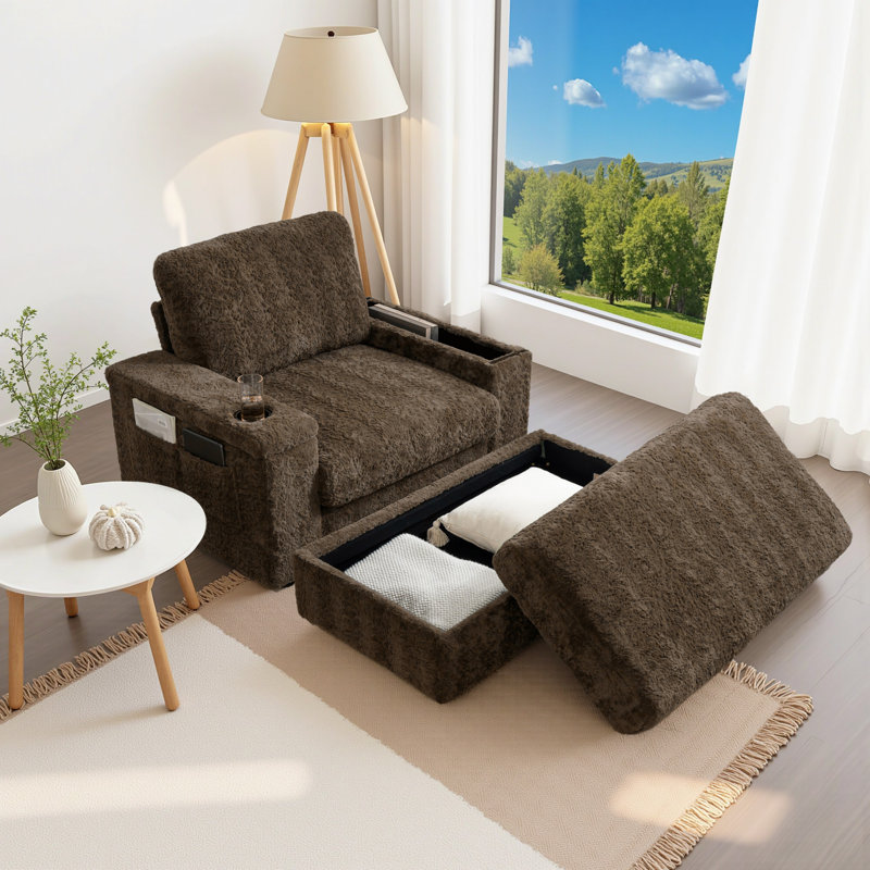 Seeger Chaise Lounge, Brun
