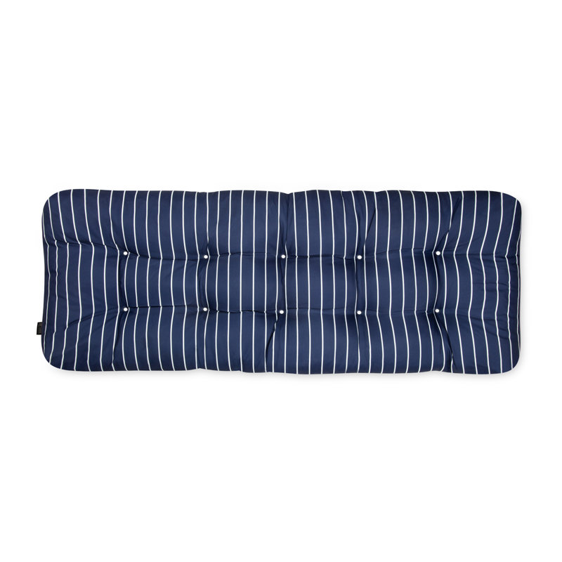 Bergholt Outdoor 5'' Bench Seat Cushion, 42" W x 5.73" D, Classic Navy Stripe