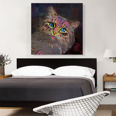 Reproduction d'art graphique sur toile, "Reproduction de chat"