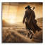  'Cowboy - Morning Walk' by Rey Klimt Acrylic Glass Wall Art, 24" x 24"-248759785