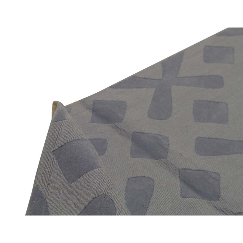 Wool Geometric Indoor Rug, Rectangle 7'7" x 9'3"