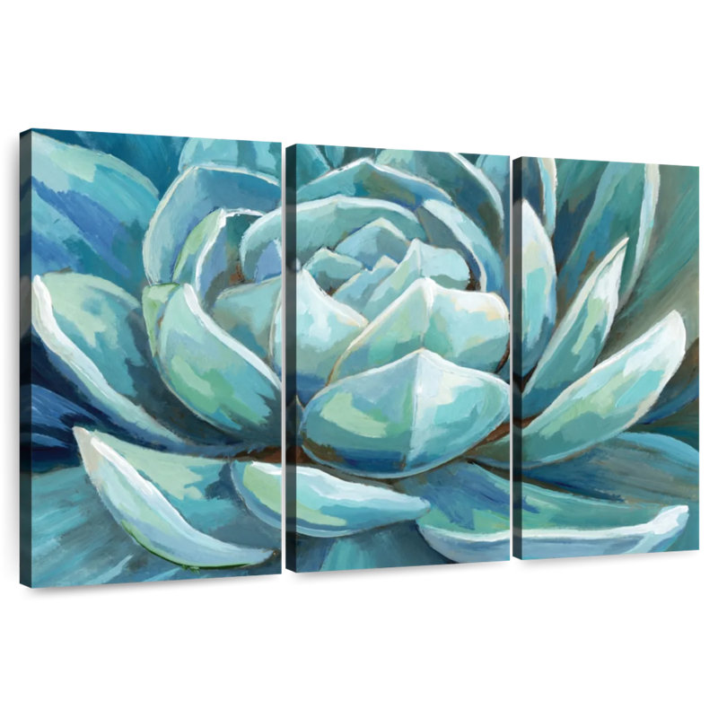 Harnek Cerulean Succulent, 32" H x 50" W