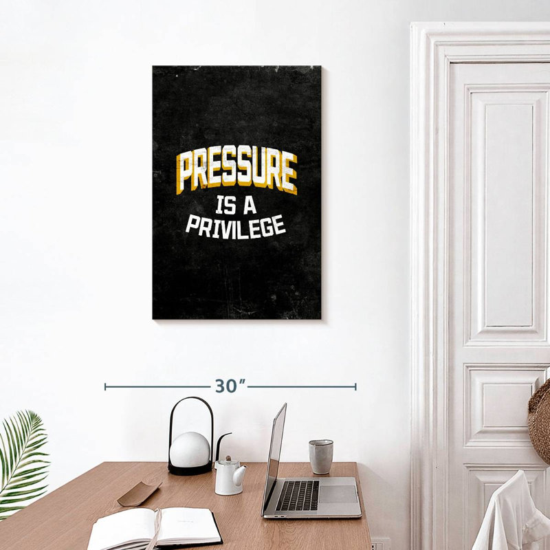 La pression est un privilège, H 30 po x l 20 po