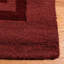 Tapis rouge / brun en laine touffeté à la main Deco-21412617