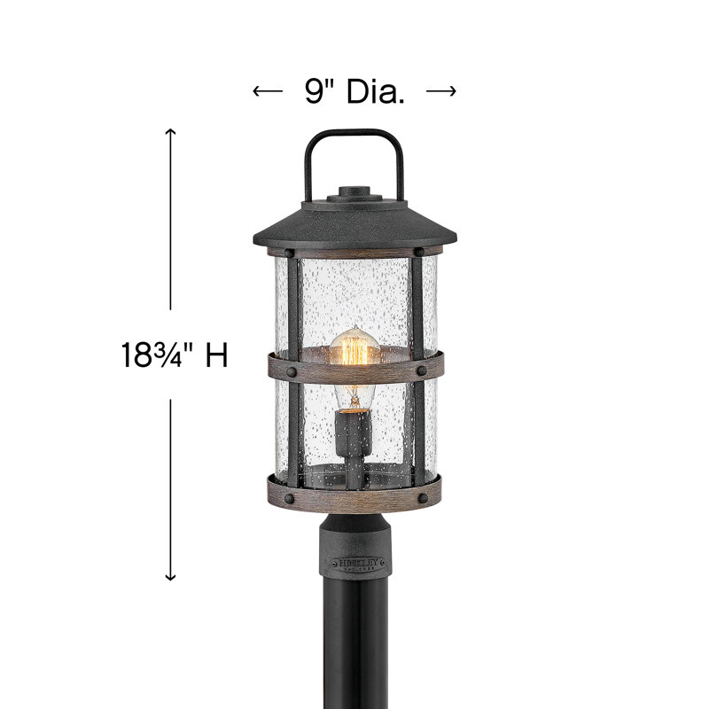 1 -Light 18.75" H Hardwired Lantern Head, Aged Zinc