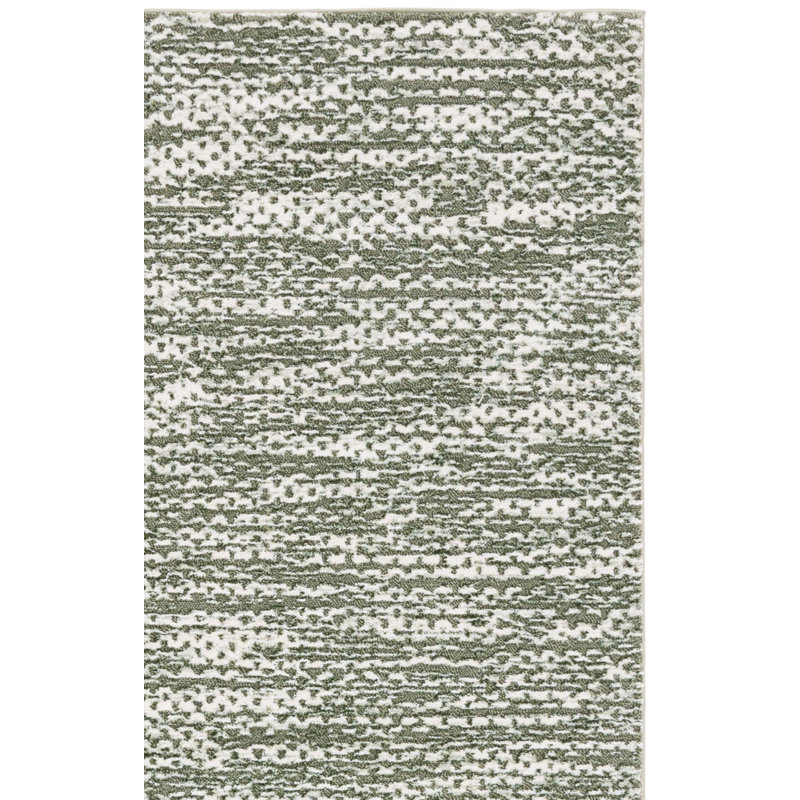 Tapis abstrait tissé à la machine en polyester tissé à la machine Wathen, Carré 6 pi 7 po x 6 pi 7 po