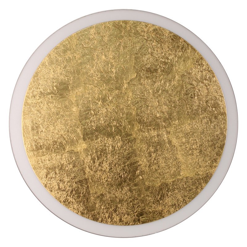 Paine LED Flush Mounted Sconce, 51cm H x 10cm W x 51cm D, Gold