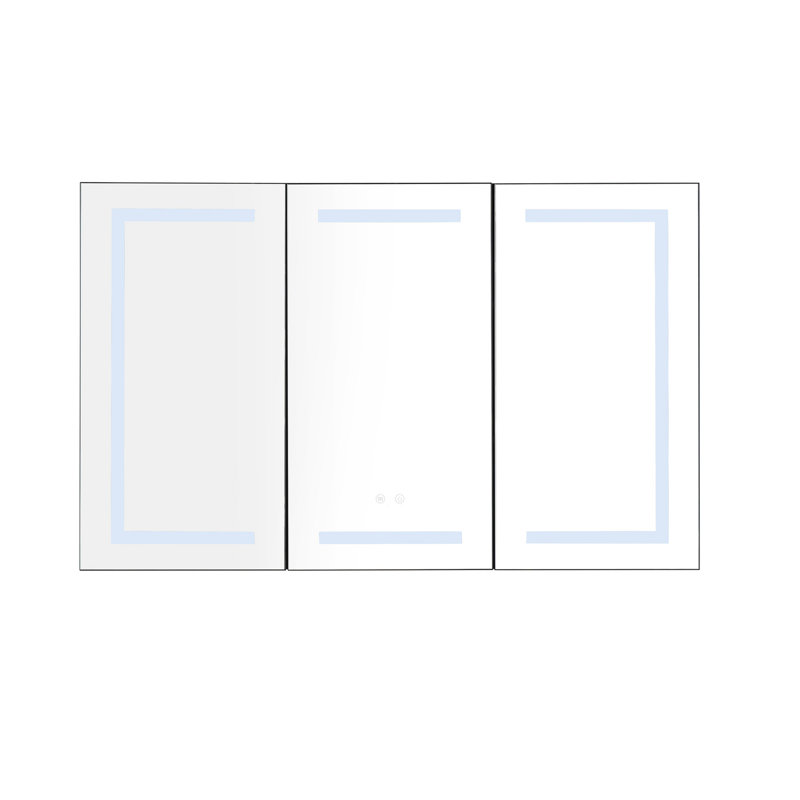 LED Mirror Medicine Cabinet With Lights, Dimmer, Defogger, Clock, Temp Display